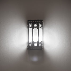 aplique marroquí de forja y cristal Bism