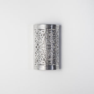 aplique marroquí plateado pared cilindro