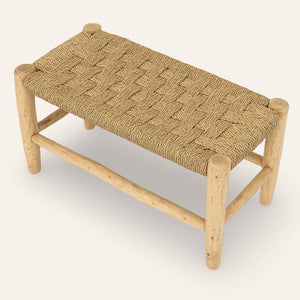 banco artesanal de esparto 70cm
