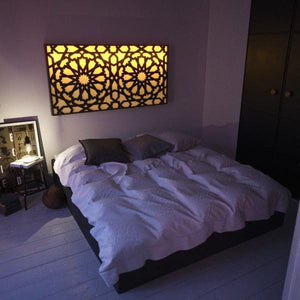 Cabecero de Cama Árabe Retroiluminado LED RGB Mando + Control Móvil