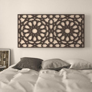 Cabecero de Cama Árabe Retroiluminado LED RGB Mando + Control Móvil