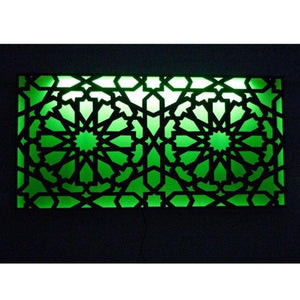 Cabecero de Cama Árabe Retroiluminado LED RGB Mando + Control Móvil