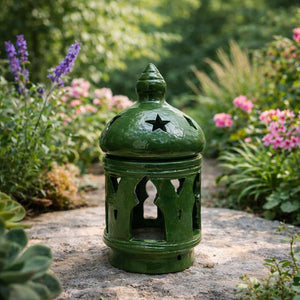 candelabro marroquí verde jardin