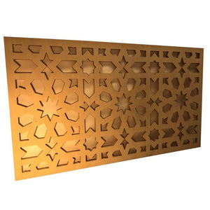 Celosía Árabe de Madera - Diseño Andalusí - 240x120cm