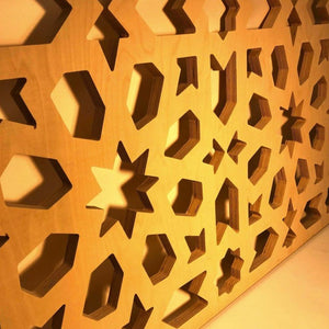 Celosía Árabe de Madera - Diseño Andalusí - 240x120cm