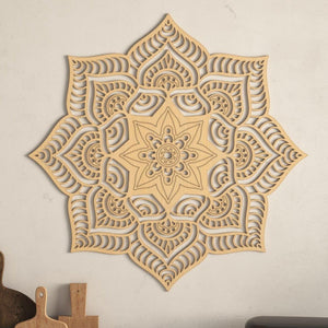 Celosía árabe de madera mandala decorativo