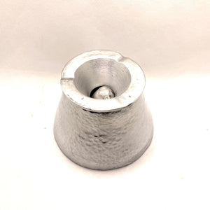 Cenicero marroquí cónico plateado de metal