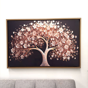 cuadro árbol blanco flores AGS9