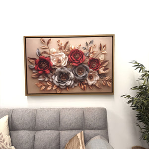 cuadro floral naturaleza salón