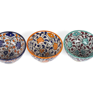 Cuenco árabe de cerámica floral