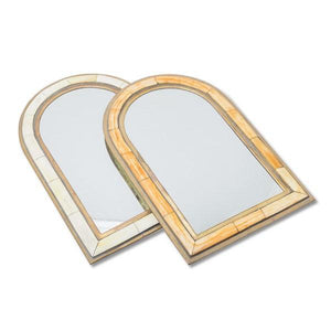 Espejo marroquí de hueso arco