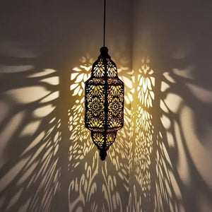 farol árabe de bronce antiguo