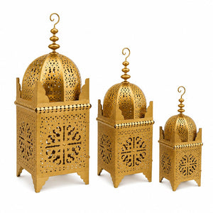 farol árabe de forja oro 3 modelos