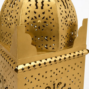 farol árabe de forja oro detalle