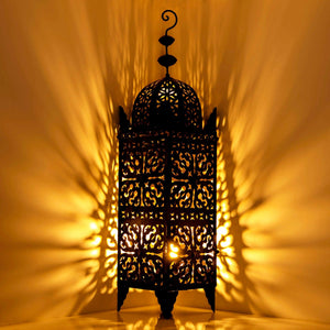 Farol marroquí alargado menara de hierro para velas - 10 Tamaños