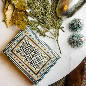 Joyero rectangular de taracea granadina