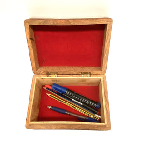 Juego de 3 joyeros de madera abierto