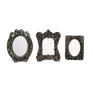 Juego de 3 Espejitos de Niquel Vintage Plateado
