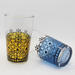 Juego de 6 vasos morunos de té con henna Madrasa