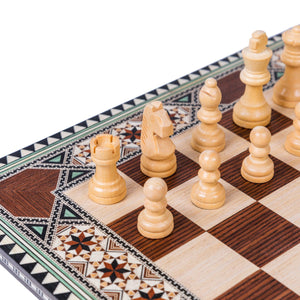 Juego de Ajedrez de taracea granadina