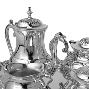 Juego de té plateado árabe de níquel