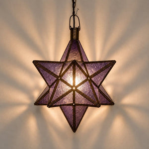 lámpara árabe estrella cristal C2