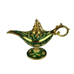 Lámpara de aladino árabe dorada de colores