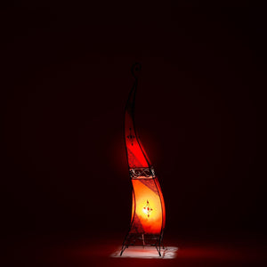 Lámpara marroquí de henna 120cm roja