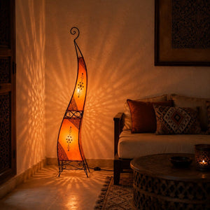 lámpara marroquí henna 120cm naranja lifestyle