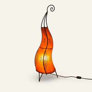 lámpara marroquí piel naranja 70cms