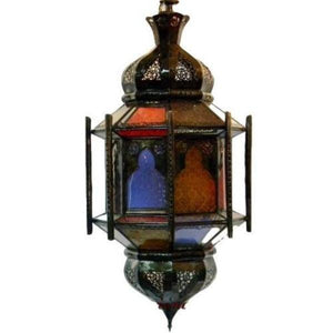 Lámpara Marroquí Octogonal de Cristal Andalusí