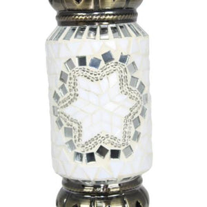 Lámpara turca de mesa tubo con cristales de mosaico - Nº1 Abiad