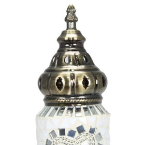 Lámpara turca de mesa tubo con cristales de mosaico - Nº1 Abiad