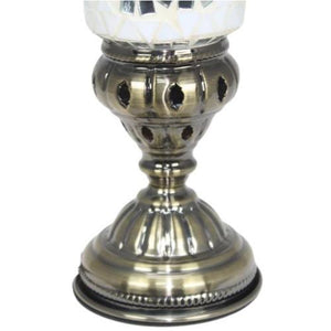 Lámpara turca de mesa tubo con cristales de mosaico - Nº1 Abiad