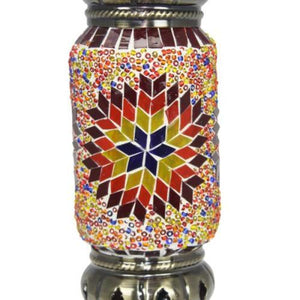 Lámpara turca de mesa tubo con cristales de mosaico - Nº1 Alwan