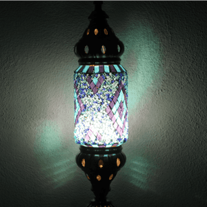Lámpara turca de mesa tubo con cristales de mosaico - Nº1 Sarka