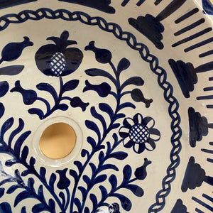 lavabo árabe granadino azul detalles