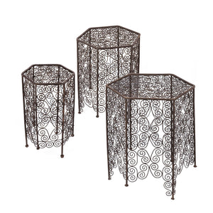 Mesa marroquí auxiliar de hierro