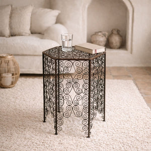 mesa marroquí hierro escena auxiliar