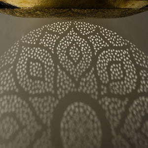 Plafón árabe redondo de metal dorado 20-100cm