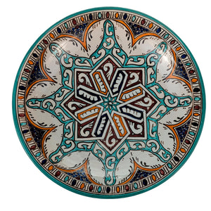 Plato marroquí cerámica de Fez Malek 40cm