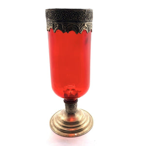 Portavelas Marroquí de Cristal y Alpaca XL