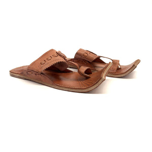 sandalia marroquí piel hombre perfil