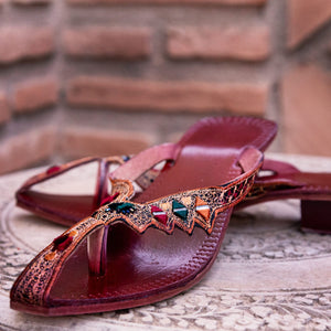 sandalia de piel mujer delhi