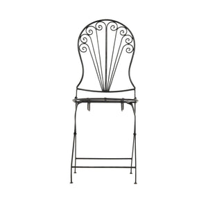 Silla marroquí de forja plegable negra