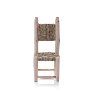 Silla marroquí de madera de limonero y anea