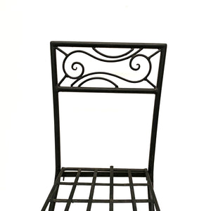 Silla Marroquí de Forja Diseño Oleaje negra