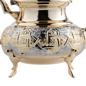 Tetera árabe de alpaca tallada Golden 1000ml