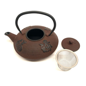 Tetera Japonesa de Hierro Fundido Roja 800 DETALLE