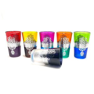 Vasos de té moruno mano de Fátima